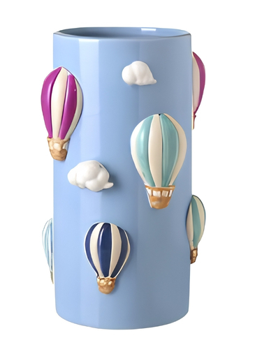 Ceramic Vase - Blue Hot Air Balloon - Heaven Sends